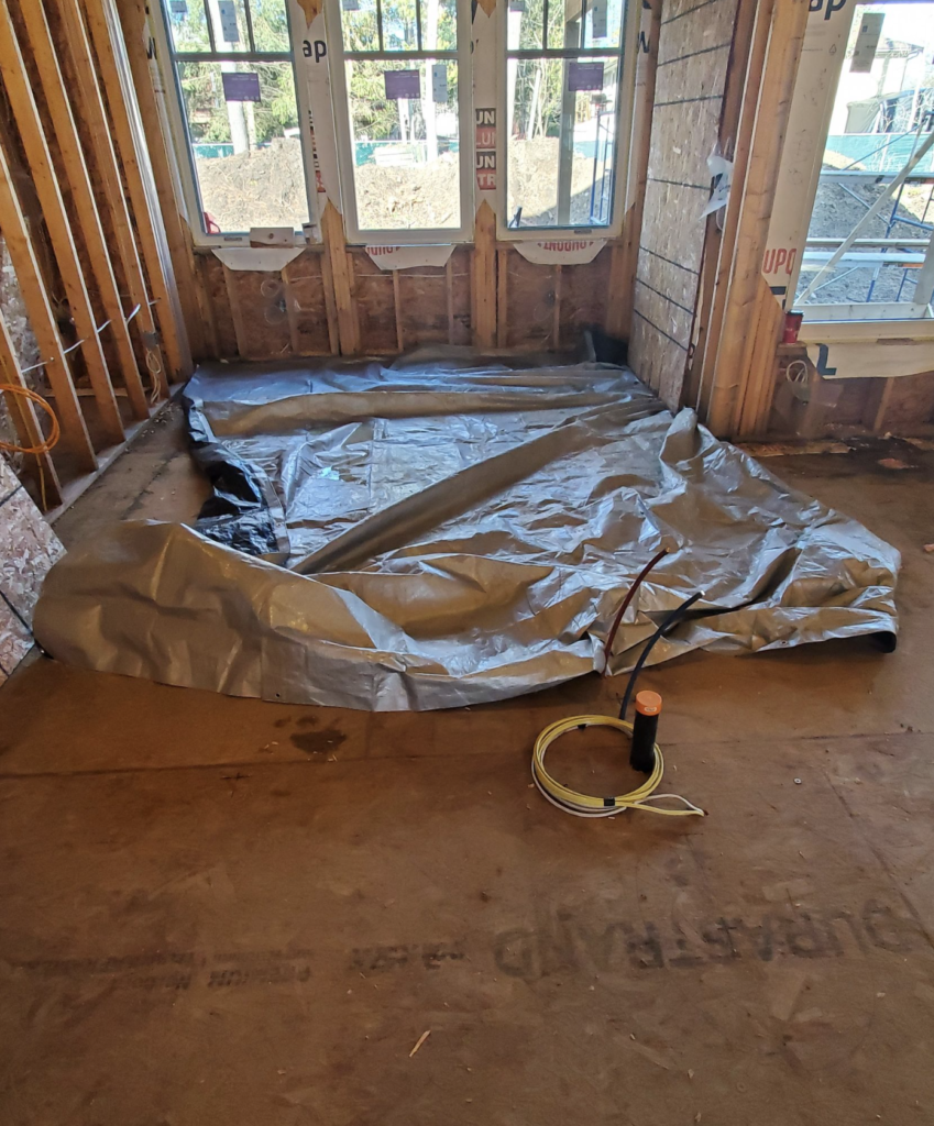 Warminster Plumbing preparation with a tarp on the floor